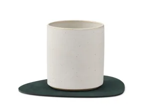 Podložka pod skleničku Curve Nupo, dark green