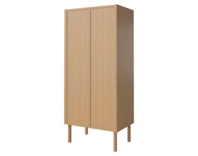 Skříň Cana s dřevěnými dveřmi a policemi, oiled oak