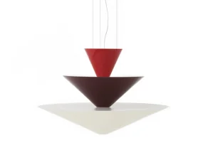 Závěsné svítidlo Gio LN14, vermilion red/dark burgundy/ecru white