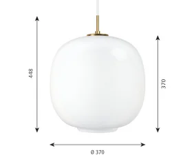 Závěsné svítidlo VL 45 Radiohus Ø370, white opal