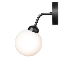 Nástěnná lampa Apiales, satin black/opal