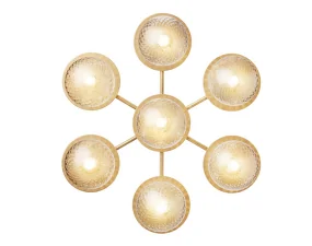 Nástěnné/stropní svítidlo Liila Star, nordic gold/optic clear