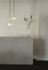 Závěsné svítidlo Miira 1, brass/optic clear