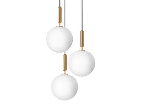 Závěsné svítidlo Miira 3 Large, brass/opal