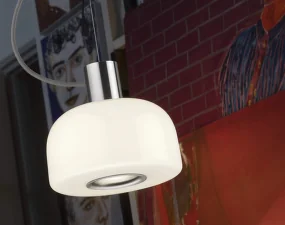 Závěsné svítidlo Bellhop Glass S2, bright aluminum