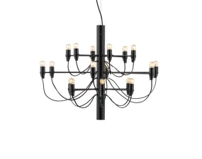 Lustr 2097/18 Clear Bulbs, matte black