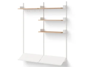 Policová sestava Wardrobe Shelf 3, oak/white