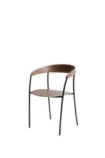Židle Missing Armchair, lacquered walnut