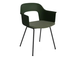 Jídelní židle Layout 213 s čalouněným sedákem, black/bottle green/Mode 72