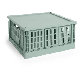 Plastové víko Colour Crate Square L, sage green