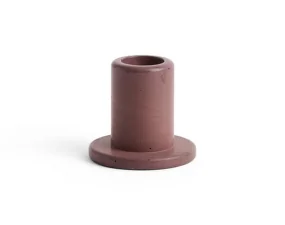 Svícen Tube Concrete Small, bordeaux