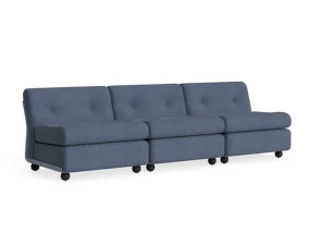 Třímístná pohovka Amanta, Turf blue grey