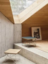 Occasional Table LTR HPL White, stainless steel