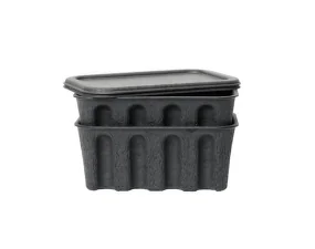 Papírový úložný box Pulp Small, set 2 ks, charcoal