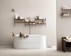 Policová sestava String Living Room O, oak/white