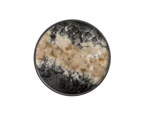 Tác Organic Glass Tray Round S, black