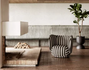 Lounge Chair Rico Louisiana, sand/black