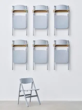 Skládací židle Backflip, cloud blue lacquered beech