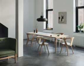 Židle In Between SK2, black lacquered oak / Fiord 191