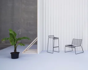 Barová stolička Hee Bar Stool, low black