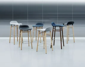 Barová židle Form 75 cm, white/oak
