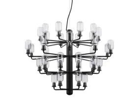 Lustr Amp Chandelier Large, smoke/black