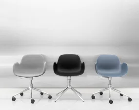 Židle Form Armchair Swivel 5W Gaslift Black Alu, white