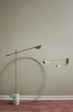 Nástěnná lampa Leaves, matt antique brass