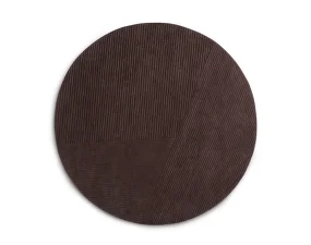Koberec Row circular, dark brown