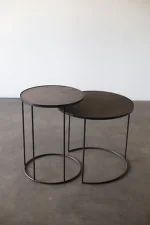 Odkládací stolek Round tray side table set, large/small