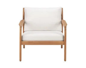 Outdorové křeslo Jack, teak / off white