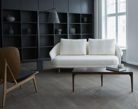 Pohovka New Wave - two seater, Natural Oak / Barnum- Off White 1