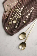 Příbory na salát Fein, gold