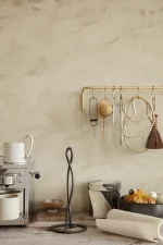 Držák na kuchyňské utěrky Curvature, black brass