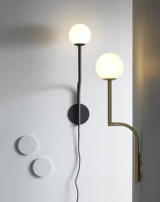 Nástěnná lampa Mobil 46, brushed brass