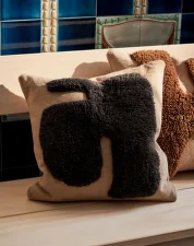 Polštář Lay Cushion, Sand/Dark Brown