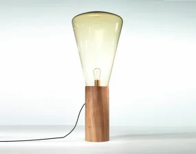 Stojací lampa Muffins WOOD 04 PC853, amber / natural waxed oak