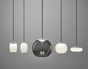 Závěsné svítidlo Knot Sfera PC1016, smoke grey / white matte