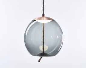 Závěsné svítidlo Knot Sfera PC1016, smoke grey / copper