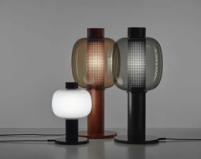 Stojací lampa Bonbori Large PC1165, smoke brown / copper metallic
