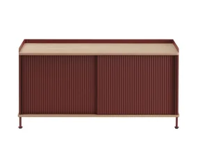 Komoda Enfold Sideboard 124x63, oak/deep red
