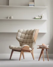 Křeslo Mammoth, natural oak / Barnum Boucle Col 24