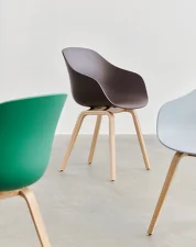 Židle AAC 222 Lacquered Oak Veneer, teal green