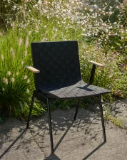 Židle s područkami Ville AV34, warm black