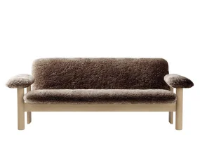 Pohovka Brasilia, Sheepskin sahara/natural oak