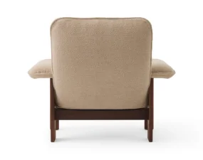 Křeslo Brasilia Lounge Chair, Bouclé 02/walnut