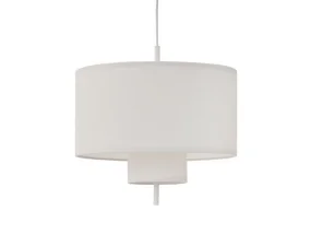 Závěsná lampa Margin Ø50, white canvas