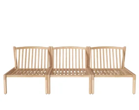 Třímístná zahradní pohovka Patio, untreated solid teak