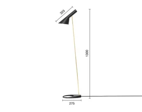Stojací lampa AJ, black/brass