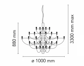 Lustr 2097/50 Clear Bulbs, matte white